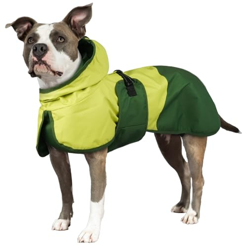 Regenjacke Hund, Wasserdicht Hundejacke Regenjacke Verstellbarer Hunde Regenschutz Hunde-Cape-Regenmantel Winddichter Hundekleidung Outfit(Grün, 3XL)