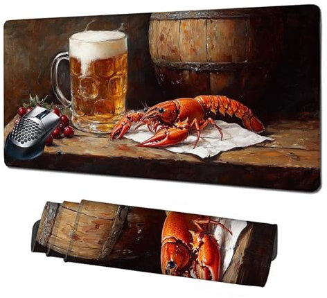 Alfombrilla Gaming,Alfombrilla Ratón Marrón Mouse Pad,Alimento Alfombrilla Escritorio 1600x800x3mm,Protector Escritorio Alfombrilla Antideslizante,Mejora Precisión y Velocidad,Accesorios PC X1-1536