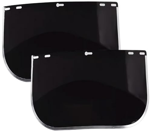 2 Stück getönter Gesichtsschutz, 15, 5 x 7, 9 Zoll, Ersatz-Gesichtsschutz für Schutzhelm, Schweißen, Schleifen, Heimwerken, Cosplay-Helm, für Schutzhelm, Sicherheits-