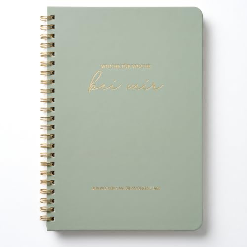 BIROYAL Undatierter Wochenplaner A5, 52 Wochen, 2 Seiten pro Woche | 120g Premium Papier Kein Durchschreiben, Ringbuch wöchentlicher Terminplaner mit To Do Liste, Habit Tracker für Büro Schule
