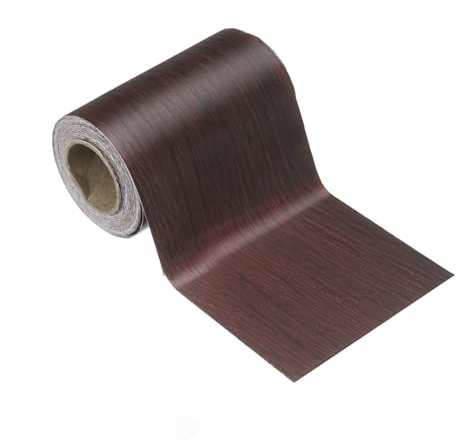 sourcing map Papel tapiz de grano de madera de 3 pulgadas x 16.4 pies, PVC, autoadhesivo, marco texturizado, impermeable, papel tapiz decorativo para pared, para suelo, puerta, mesa, gabinetes