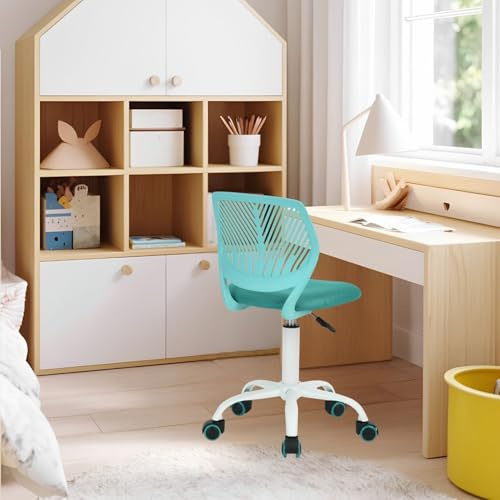 FurnitureR Kinderstuhl Schreibtisch Höhenverstellbar, bunter ergonomischer Jugendstuhl mit Rückenlehne und Armlehnen, Kinderstuhl mit 5 Rädern, für Kinder 3-10 Jahre alt, maximale Belastung 100 kg