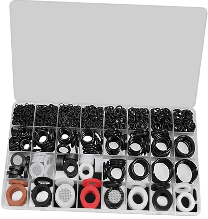 perfeclan Kit de 705 juntas tóricas y arandelas, surtido de juntas de goma, anillos de sellado para grifos de hidrolavadoras de alta presión de barcos, con caja