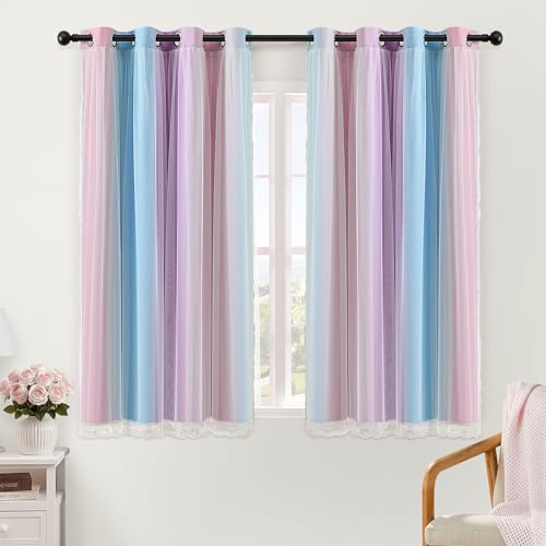 XiDi Blackout Curtains for Bedroom, Room Darkening Eyelet Window Curtains 2 Panel Sets, Living Room Window Treatment