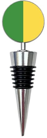Kerry County Colours Wine Bottle Stopper | Irish Gaelic Games Gift | Durable Zinc Alloy & Silicone | Personalised Gift for Hurling & Gaelic Football Fans | County Kerry Barware