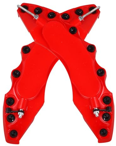 TOGEVAL Copripinza Freno Rosso ABS per Auto Protezione e Decorazione Pinze Posteriori Facile Installazione Design Elegante per Upgrade Ruote