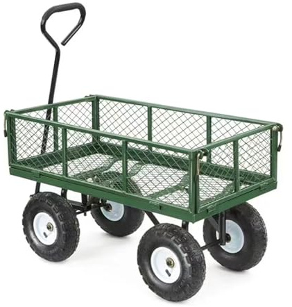 Chariot Pliable Tout Terrain À Grandes Roues, Supportant Jusqu'à 250 Kg, Idéal for La Plage, Le Jardin, La Pêche Et La Vente Ambulante.