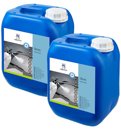Normfest Stries Protect – silikon- & ammoniakfreier Glasreiniger für streifenfreie Sauberkeit, schonend für Glas, Spiegel, Kunststoff & Polycarbonat, ideal für Fahrzeuge, Haushalt, Caravan 2x 5000 ml