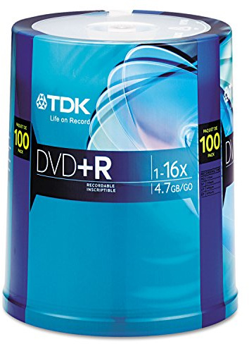 TDK 16X DVD+R 100PK Spindle