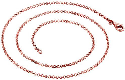 Nenalina Damen Silberkette Erbskette 1,7mm Karabinerverschluss | 925 Sterling Silber | 45cm | Frauen aller Altersgruppen | Halskette