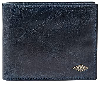 Fossil Geldbörse für Männer Ryan, Leder Bifold Navy 10,8 cm L x 1,91 cm B x 8,89 cm H ML3729400