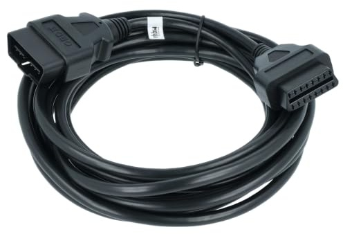 vhbw Câble de rallonge OBD2 16 Pin femelle vers 16 Pin mâle pour voitures | 5 m