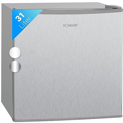 Bomann Congélateur Box 31L | Congélateur avec rangement à grille | fermeture de porte interchangeable et régulation de température en continu | Mini congélateur avec marquage 4 étoiles | GB 341.1 inox
