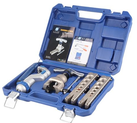 WK-806FT-L Strumento di svasatura per refrigerazione, Tubo conico eccentrico di refrigerazione in lega di alluminio, Set di utensili per svasatura a cricchetto per tagliatubi espansore