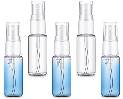 5 Stück 20ML Sprühflaschen Kosmetische Nebelflasche Transparente Kunststoff Sprühflasche Feiner Nebel Sprühbehälter Tragbare Sprühen Behälter für Frauen Herren Nachfüllbare Toilettenartikel