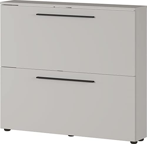 Germania Schuhschrank 2575-572 GW-Utah, in Kaschmir, mit Platz für 8 Paar Schuhe, geringe Tiefe, ideal für schmale Flure, 100 x 85 x 19 cm (BxHxT)