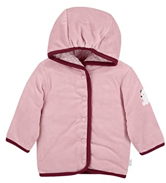 Sterntaler Baby - Mädchen Kapuzenjacke Nicki Eisbär Elia, Rosa, 68