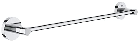 Grohe Start QuickFix - Barra de Toallas 45cm, Cromo, para Pegar (Pegamento QuickGlue A2) o atornillar, Ref. 41197000