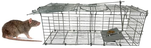 Repulseo® Trappola per Topi e Ratti vivi in acciaio XXL ★Marca francese★, Gabbia Acchiappa Roditori Umani Humane, Alternativi Tappetini Mouse Raticide Uso Interno Esterno [Rispettoso degli animali]