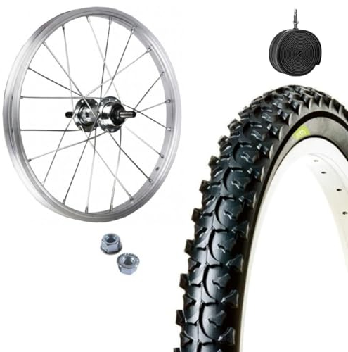 Vorderrad Felge 16 x 1,75 aus Aluminium + Dübelabdeckung MTB 16 x 1,75 + Fahrradschlauch 16 Zoll