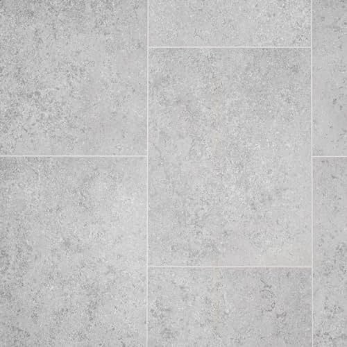 Light Grey Stone Modern Tiles Tasman Vinyl Flooring Realistic 3.8mm Slip Resistant Foam Backed Lino (2m x 2m)