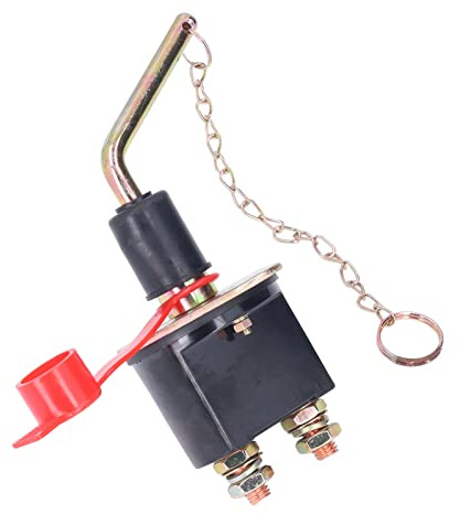 Batterietrennschalter, Auto-Power-Kill-Schalter mit Wasserdichter Kappenkette aus Metall, 12¨C24 V, Sicherer Batterietrennschalter, Stabile Leistung Wohnmobile, Yachten, LKWs,
