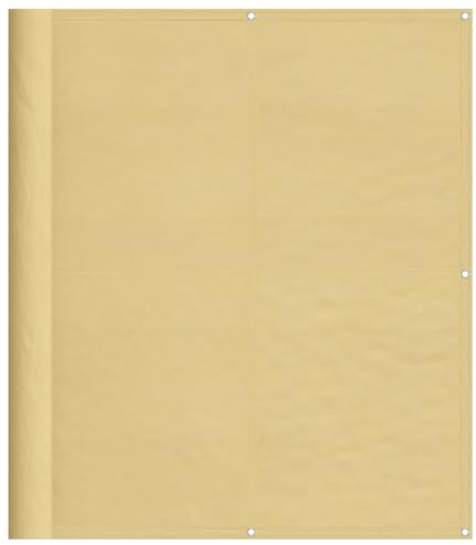 vidaXL Balkon-Sichtschutz Sandfarben 120x800 cm 100% Polyester-Oxford