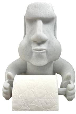 Toilettenpapierrollenhalter – Taschentuchspender, Statue – Toilettenpapierhalter, Kunstharz-Figur – Papierrollenhalter, Lustige Statue, Wandhalterung – Badezimmer-Accessoires