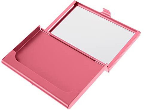 SEWACC Kartenhalter Für Visitenkarten Aus Metall Praktisch Und Leicht Mit Spiegeldesign Für Kreditkarten Ausweise Und Mehr Für Damen Und Frauen
