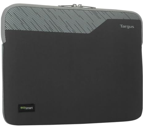 Targus Pulse 15-16 Laptop Sleeve – Charcoal | Slim Protective Case for MacBook, Chromebook, Ultrabook & Notebook, Lightweight, Water-Resistant, Shock-Absorbing, Travel-Friendly, Durable Laptop Bag