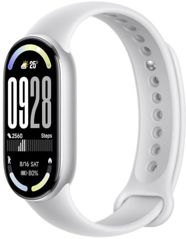 Xiaomi Smart Band 10 - Pulsera de Actividad, Autonomía de hasta 21 días, 1.72 Pantalla AMOLED con Tasa de refresco de 60 Hz, 5ATM,Sensor de Frecuencia Cardíaca, App Mi Fitness(Incluyendo la Correa)