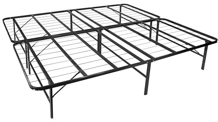 i-flair Klappbett Metall 140x200 cm Letto in Schwarz – Faltbares Gästebett mit stabilem Rahmen & Stauraum – platzsparendes Metallbett für Gäste, langlebiges Faltbett, klappbar & leicht zu verstauen