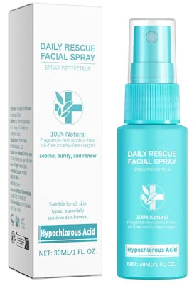 Spray viso con acido ipoclorico, spray giornaliero per il viso, 30 ml, spray lenitivo e idratante, tonico rigenerante per la pelle