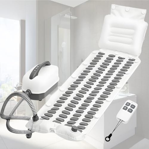UORDBY wasserdichte Badewannenmatte, tragbarer Whirlpool, 6-stufige Massagedüsen, Fernbedienung, rutschfeste Saugnäpfe, luxuriöses Home-Spa-Erlebnis für Ganzkörperentspannung Regular114CM