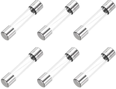 QUARKZMAN 6Stk Zeitverzögerte Glas Sicherung UL Gelistet 3A 250V 6x30mm | Langsame Auslöse Sicherung, Für Haushaltsgeräte