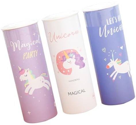 VICASKY 3 Stück-pack Einhorn Servietten mit Auto Motiv Nachfüllbare Taschentuchzylinder für Auto Dekorative Papierservietten für Party und Fahrzeug Praktische Halterung
