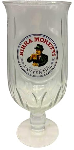 Birra Moretti M25 Nucleated Pint Glass Lager Beer CE 20oz 568ml Roxley 2025 Design Man Cave + Beer mat