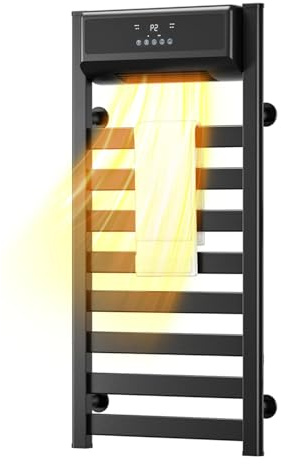 XMGJ Radiador Toallero Eléctrico, Calentador De Toallas Eléctrico con Calefacción, Toallero con Ventilador De Pared De 1500 W con Tecnología Ptcradiador Toallero Eléctrico