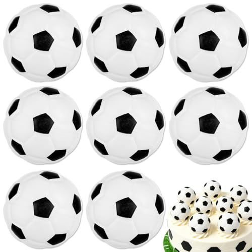 World Football 2026 Cupcake Toppers, 10Pcs Soccer Ball Cake Decorations, Mini Soccer Cupcake Toppers for 2026 World Football Cup Theme Party Cake Baking Dessert Decorations