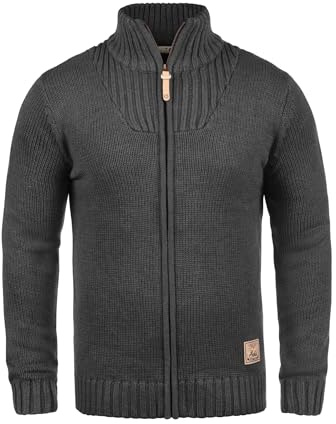 !Solid SDPoul Herren Zip-Jacke Pullover Zipper, M, Dark Grey Melange (8288)