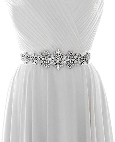TOPQUEEN Hochzeit Gürtel Brautkleid Schärpe Brautjungfernkleider Ballkleid Brautgürtel Mit Glitzer Strass(S325)