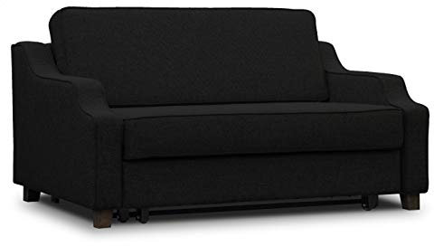 ES Design 08 Sofa mit Schlaffunktion, Schlafsofa ausziehbar liegefläche 160x200 cm 5 Jahren Garantie Beige Melange Braun Grau Schwarz holzbeine