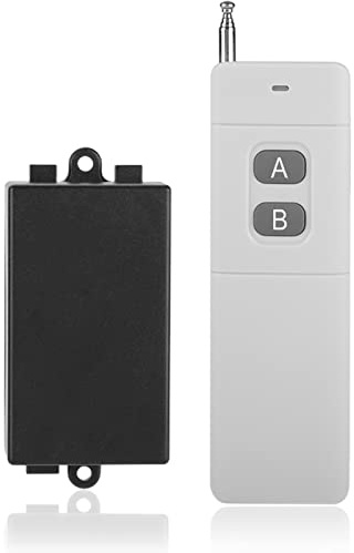 de Interruptor de Control Remoto inalámbrico de 12 V CC de Largo Alcance de 3 km, transmisor y Receptor de 2 Canales: Alta sensibilidad, Ideal para controlar Luces, Motores y más.