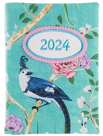 bettina bruder - Kalender Buchkalender 2026 Vogel türkis rosa - Chefplaner Timer Terminplaner DIN A5