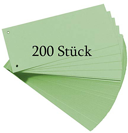 Herlitz 10843506 Trennstreifen, 100-er Packung, Grün (2er Pack)