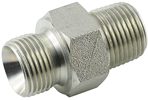 Fittingteile - Doppelnippel mit G-/ NPT-Gewinde Adapter bis 800 bar (Gewindegröße: NPT 1/4 x G 1/4)