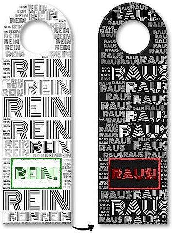 Türhänger aus Filz Rein oder raus mit Wortwolken