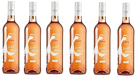 6 Flaschen Gosch Sylt Insel Brise Rose Rosewein QbA halbtrocken a 750ml 12% Vol.