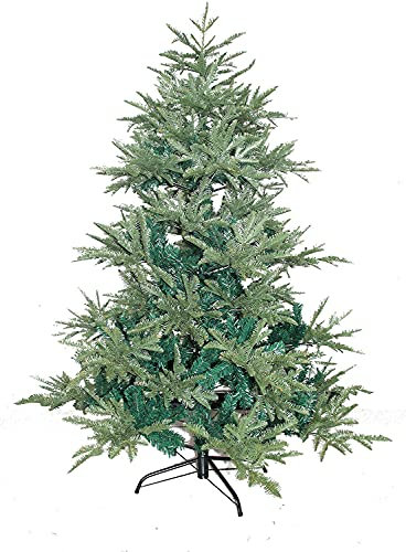 JORON Künstlicher Weihnachtsbaum Künstlicher Tannenbaum, PE-Blatt,PVC y PE, Eisenfuß 60cm, selbstaufklappend (210 cm)