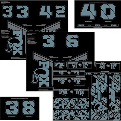 FOX Racing Shox Fork & Shock Aufkleber-Set, Sturmblau, Einheitsgröße